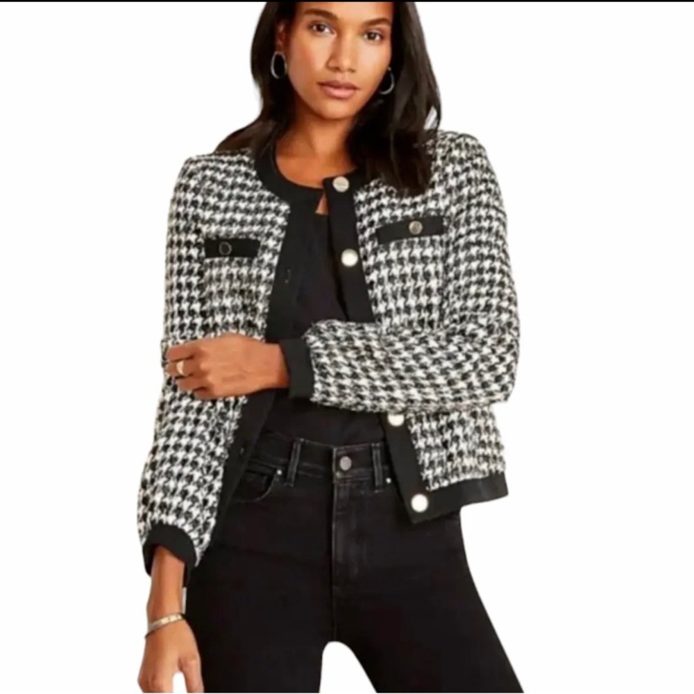 Ann Taylor houndstooth jacket